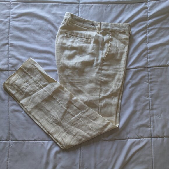 Tommy Bahama Mens Off-White Linen Blend Slacks/Pants 33x34 - Picture 5 of 12